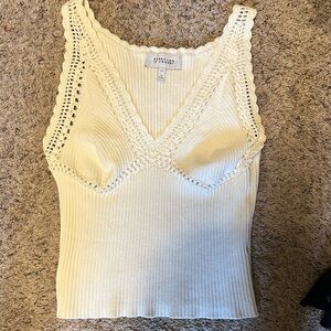 10 Crosby Derek Lam White Knit Tank Top